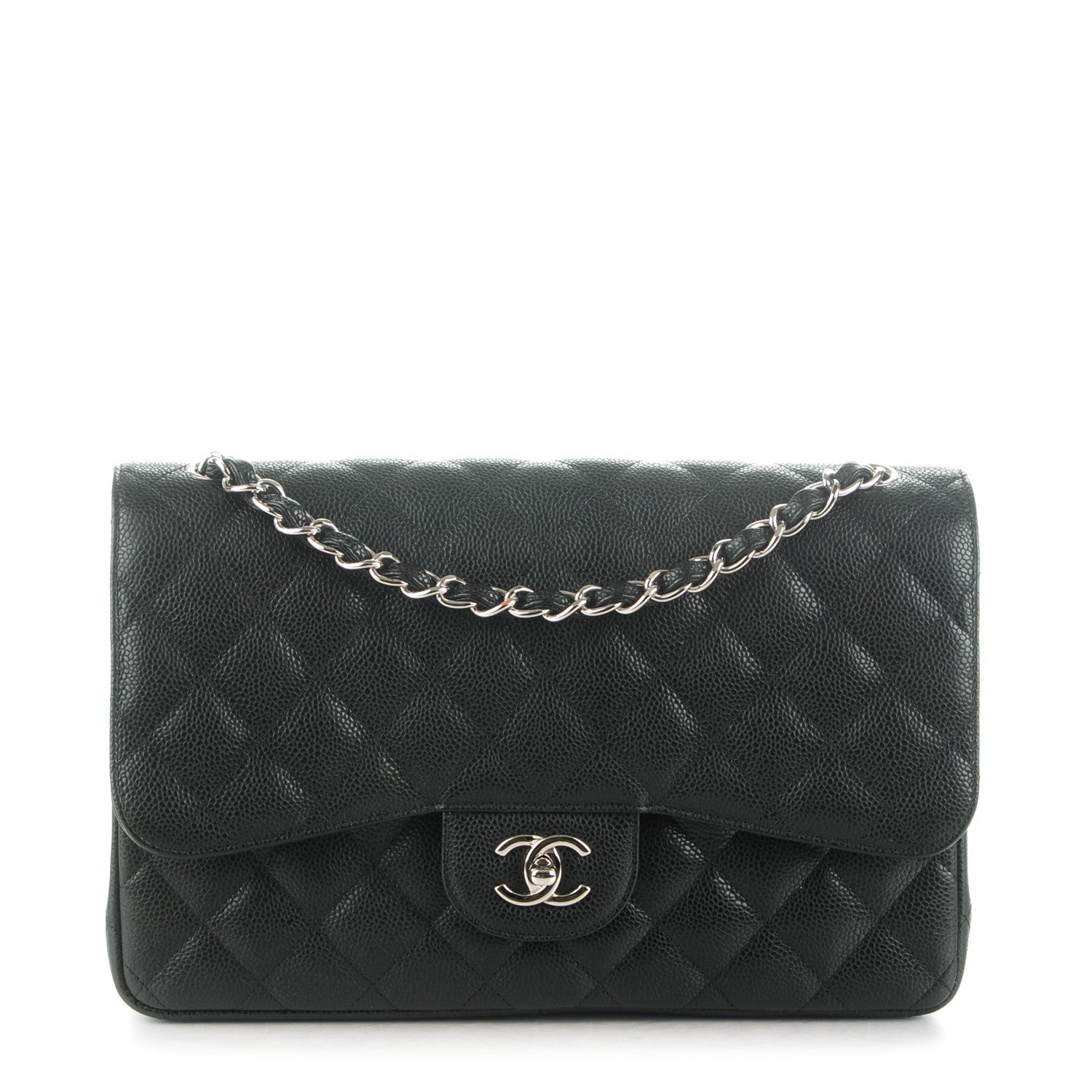 Chanel Caviar Quilted Jumbo Double Flap Black 1 of 8