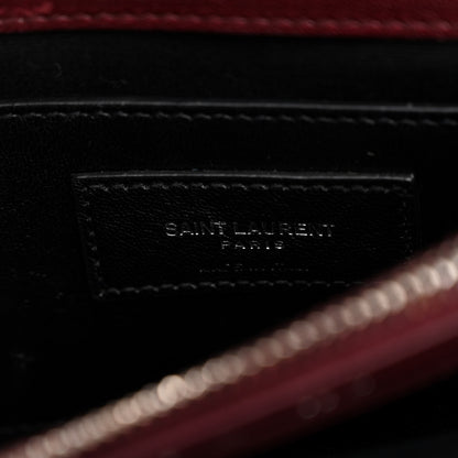 Saint Laurent Calfskin Matelasse Chevron Monogram Medium College Bag Brick 7 of 11