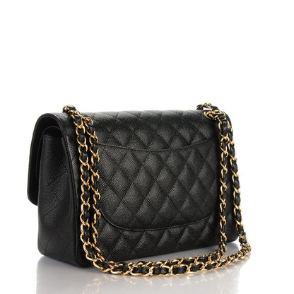 Chanel Caviar Quilted Jumbo Double Flap Black 3 of 8