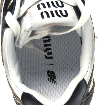 Miu Miu X NEW BALANCE Vitello Deco Bicolor 530 SL Sneakers 37.5 Black White 7 of 9