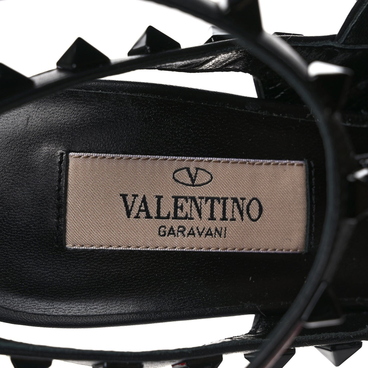 Valentino Garavani Calfskin Lacquered Monochrome Rockstud Ankle Strap 100mm Pumps 36 Black 7 of 9