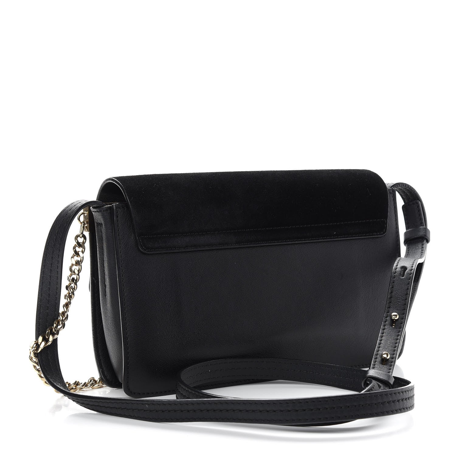 Chloe Suede Calfskin Small Faye Shoulder Bag Black 3 of 12
