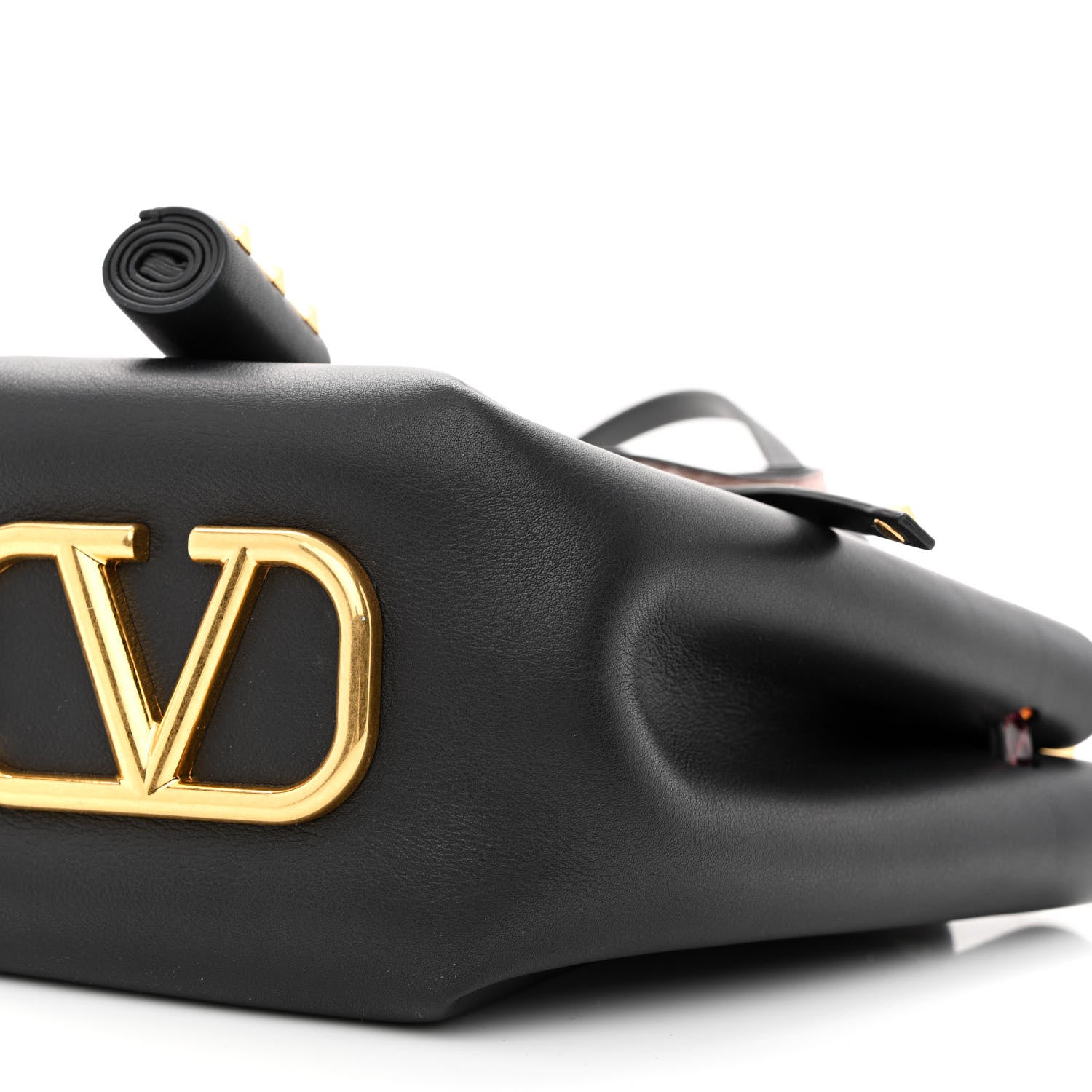 Valentino Garavani Vitello Ayers VLogo Bucket Bag Black 9 of 9