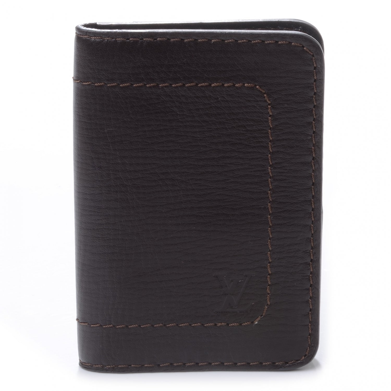 Louis Vuitton Utah Leather Pocket Organizer Wallet Coffee 1 of 6