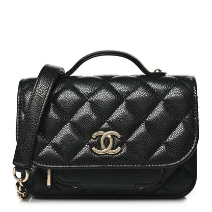 Chanel Caviar Quilted Business Affinity Clutch With Chain Black 1 of 11