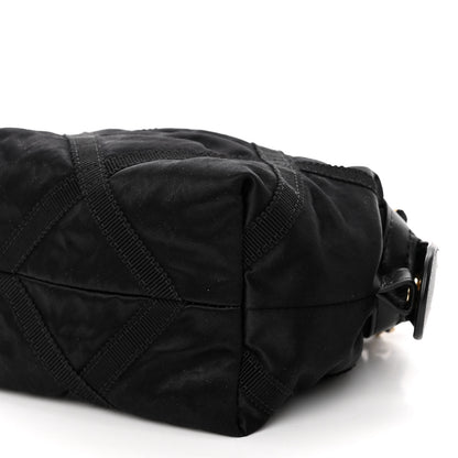 Chanel Nylon Grosgrain Quilted Lifestyle Clutch with Chain Black 10 of 11
