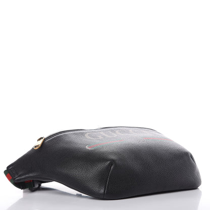 Gucci Grained Calfskin Logo Belt Bag Black 4 of 9
