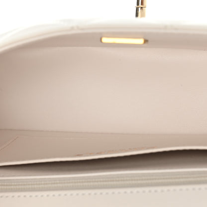 Chanel Lambskin Quilted Resin CC Mini Flap Bag White Black 5 of 10