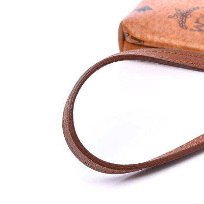 MCM Visetos Wristlet Zip Pouch Cognac 5 of 5