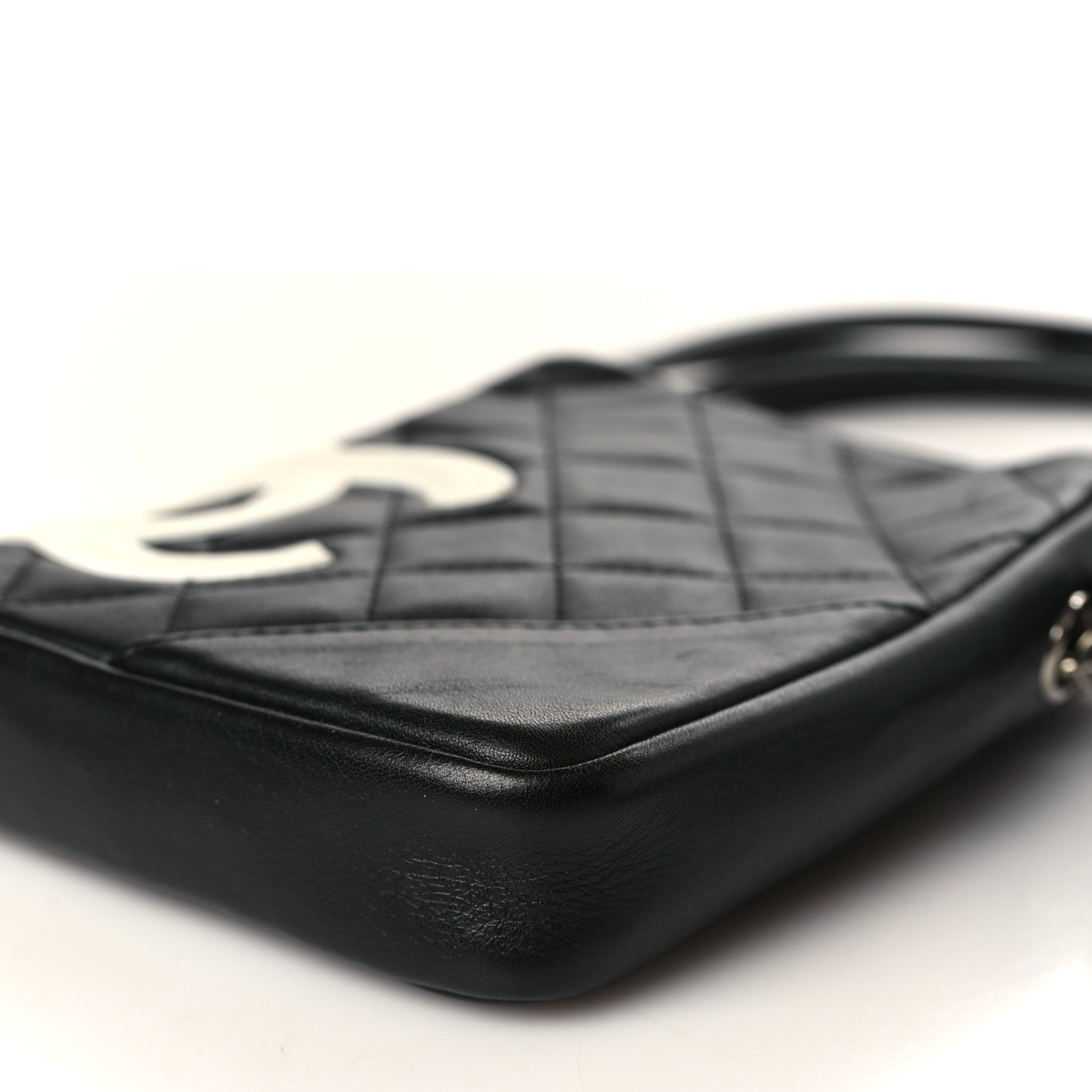 Chanel Calfskin Quilted Small Cambon Messenger Black White 9 of 9