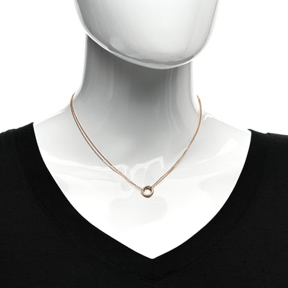 Cartier 18K Pink Yellow White Gold Trinity Double Chain Pendant Necklace 2 of 4
