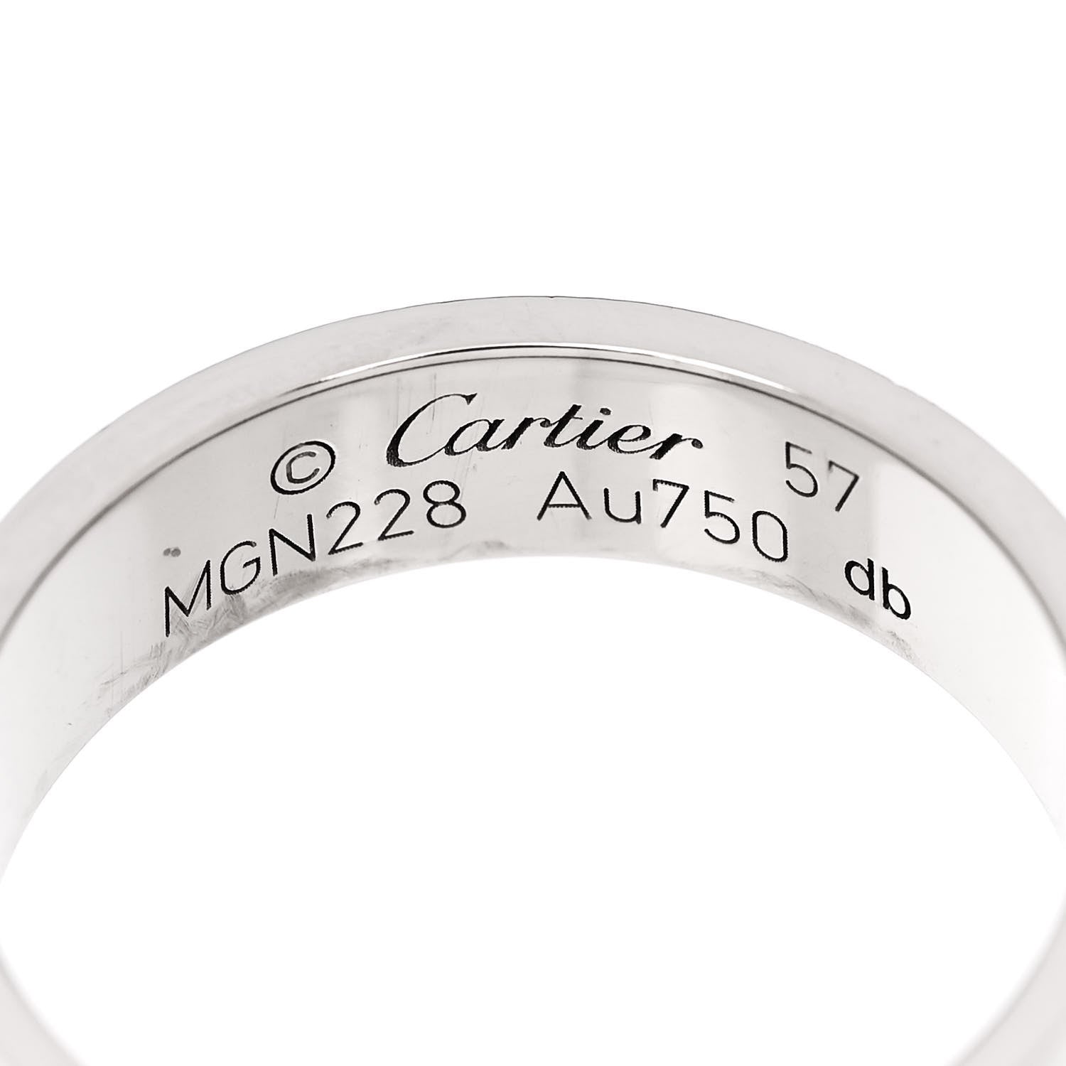 Cartier 18K White Gold 5.5mm LOVE Ring 57 8 4 of 5