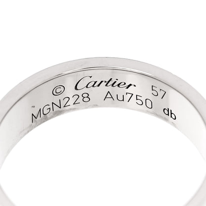 Cartier 18K White Gold 5.5mm LOVE Ring 57 8 4 of 5