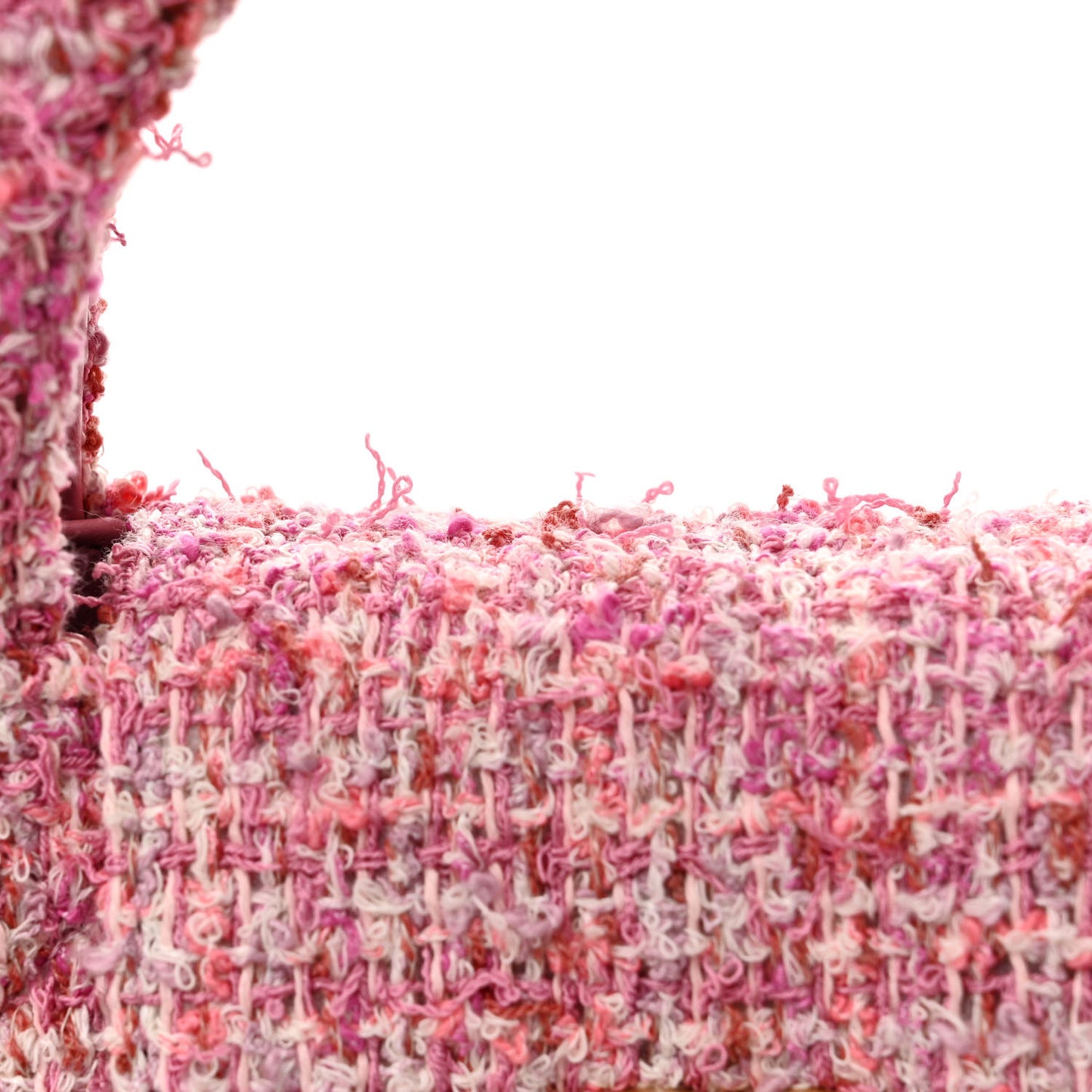 Tweed Quilted Nano Kelly Shopper Pink
