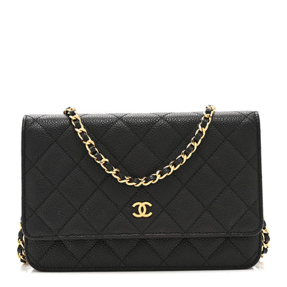 Chanel Caviar Quilted Wallet on Chain WOC Black 1 of 11