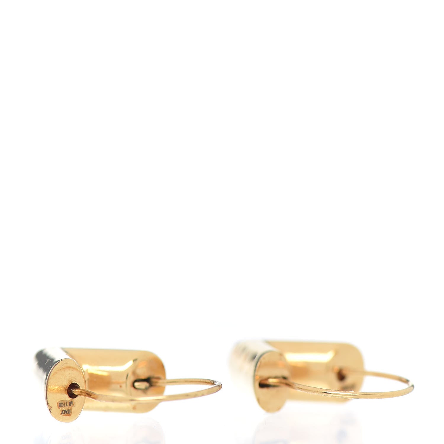 Louis Vuitton Brass Essential V Hoop Earrings Gold 3 of 4