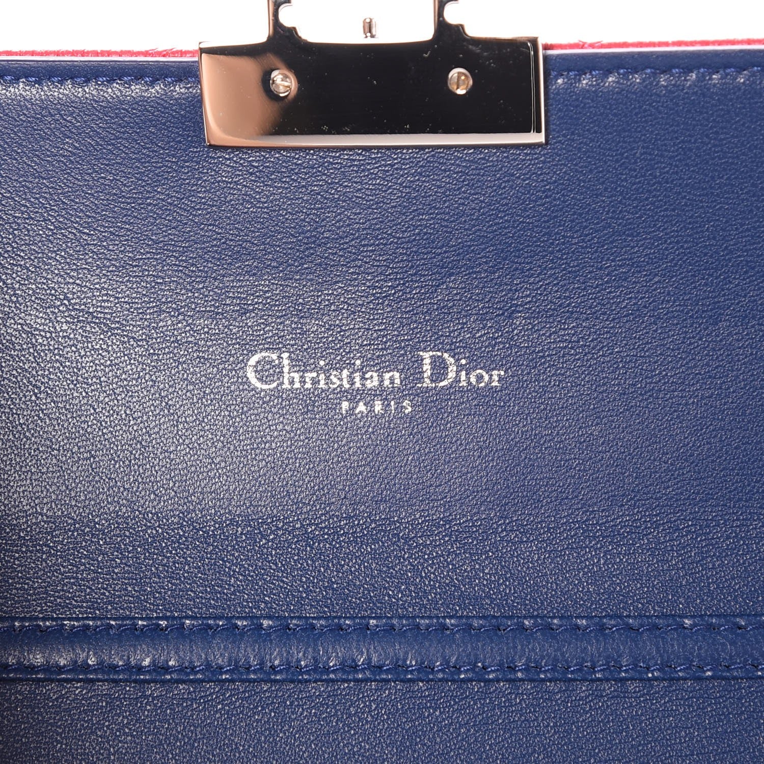 Christian Dior Grained Calfskin Cannage Miss Dior Chain Wallet Fuchsia 6 of 8