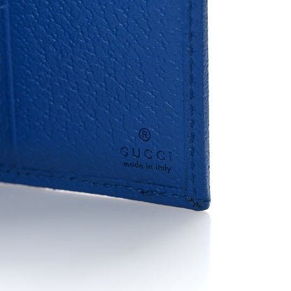 Gucci GG Supreme Monogram Textured Dollar Calfskin Rhombus Print Card Case Beige Ebony Pink 6 of 7