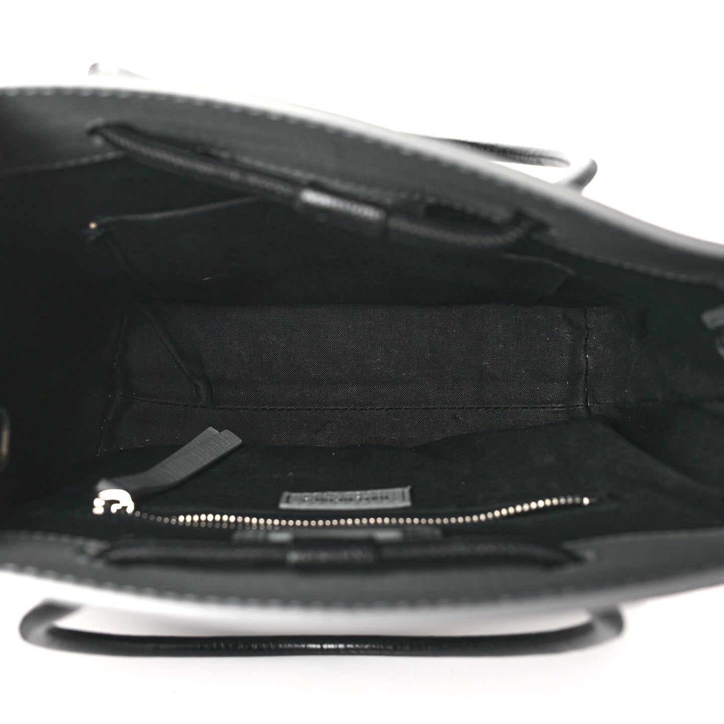 Calfskin Logo XXS Shopping Tote Gris Fossile