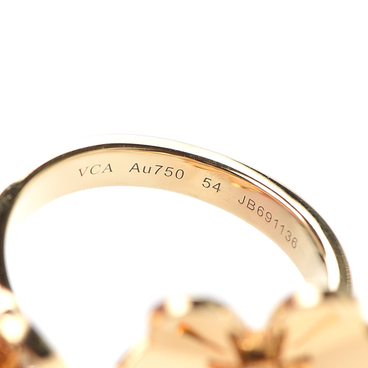 Van Cleef & Arpels 18K Yellow Gold Diamond Frivole Between The Finger Ring 54 6.75 4 of 6