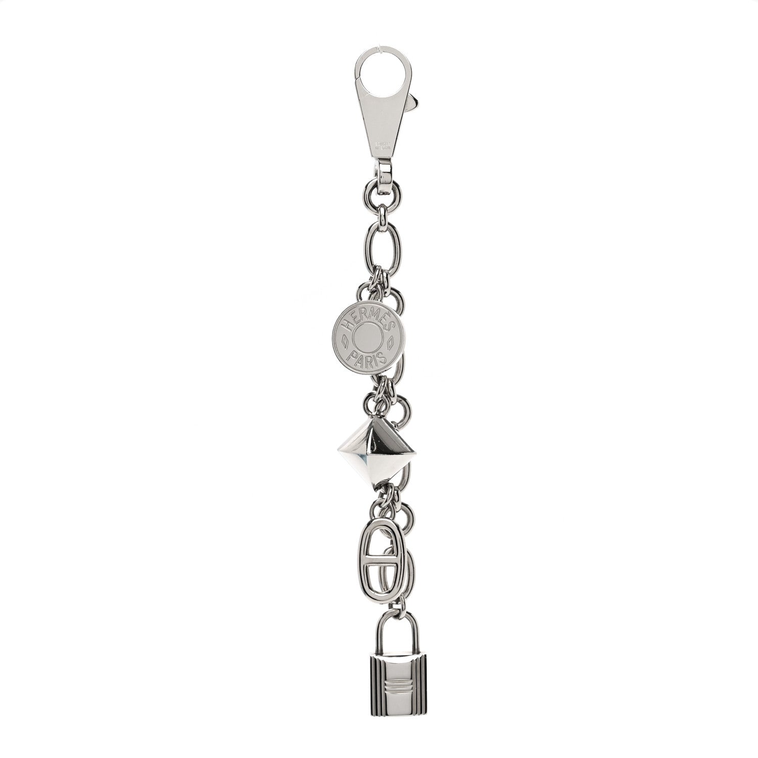 Hermes Palladium Olga Bag Charm Silver 1 of 3
