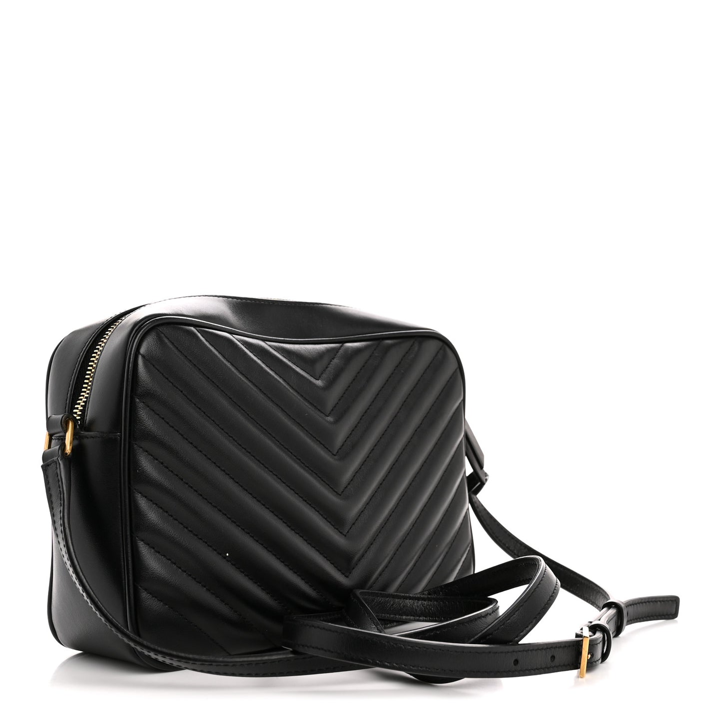 Calfskin Matelasse Monogram Lou Camera Bag Black