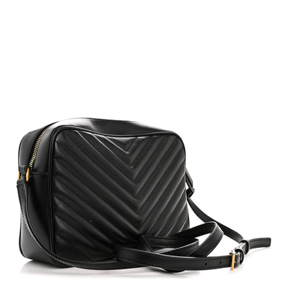 Saint Laurent Calfskin Matelasse Monogram Lou Camera Bag Black 3 of 12