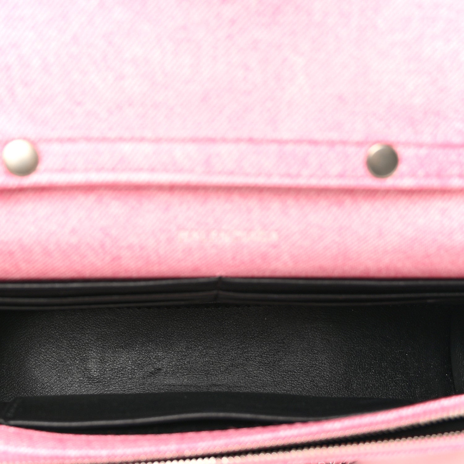 Balenciaga Nappa Denim Printed Hourglass Chain Bag Denim Pink 5 of 8