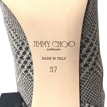 Jimmy Choo Salpa Prince of Stars Glitter Mavis 100 Tall Boots 37 Silver 6 of 6