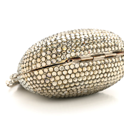 Judith Leiber Swarovski Crystal Chatelaine Minaudiere Silver 8 of 15