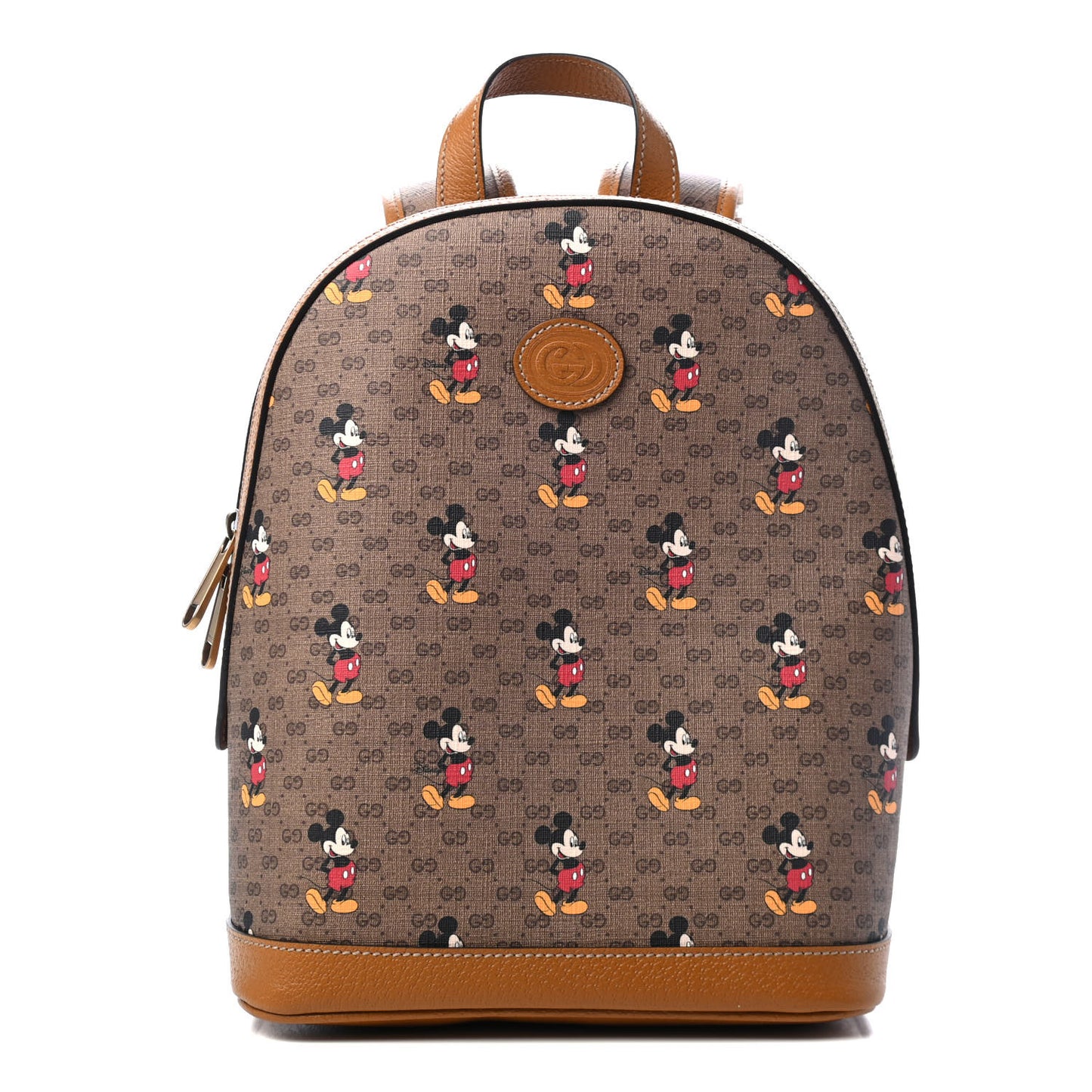 X DISNEY Mini Vintage GG Supreme Monogram Mickey Mouse Small Dome Backpack Beige Vintage Sun Oil