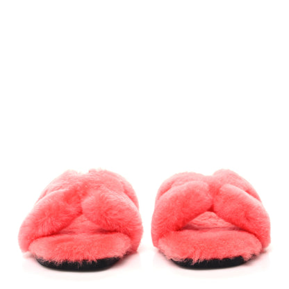 Hermes Woolskin Oran Sandals 35 Rose Du Desert 2 of 8