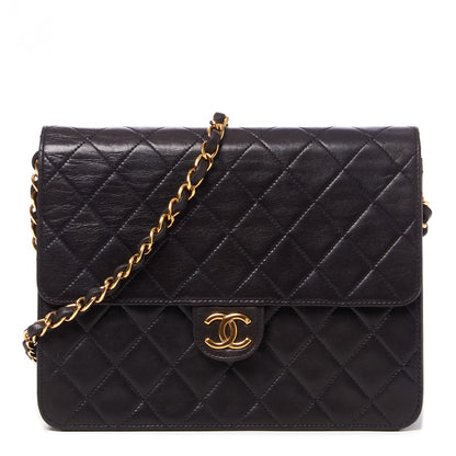 Chanel Lambskin Quilted Small Single Flap Black 1 of 8