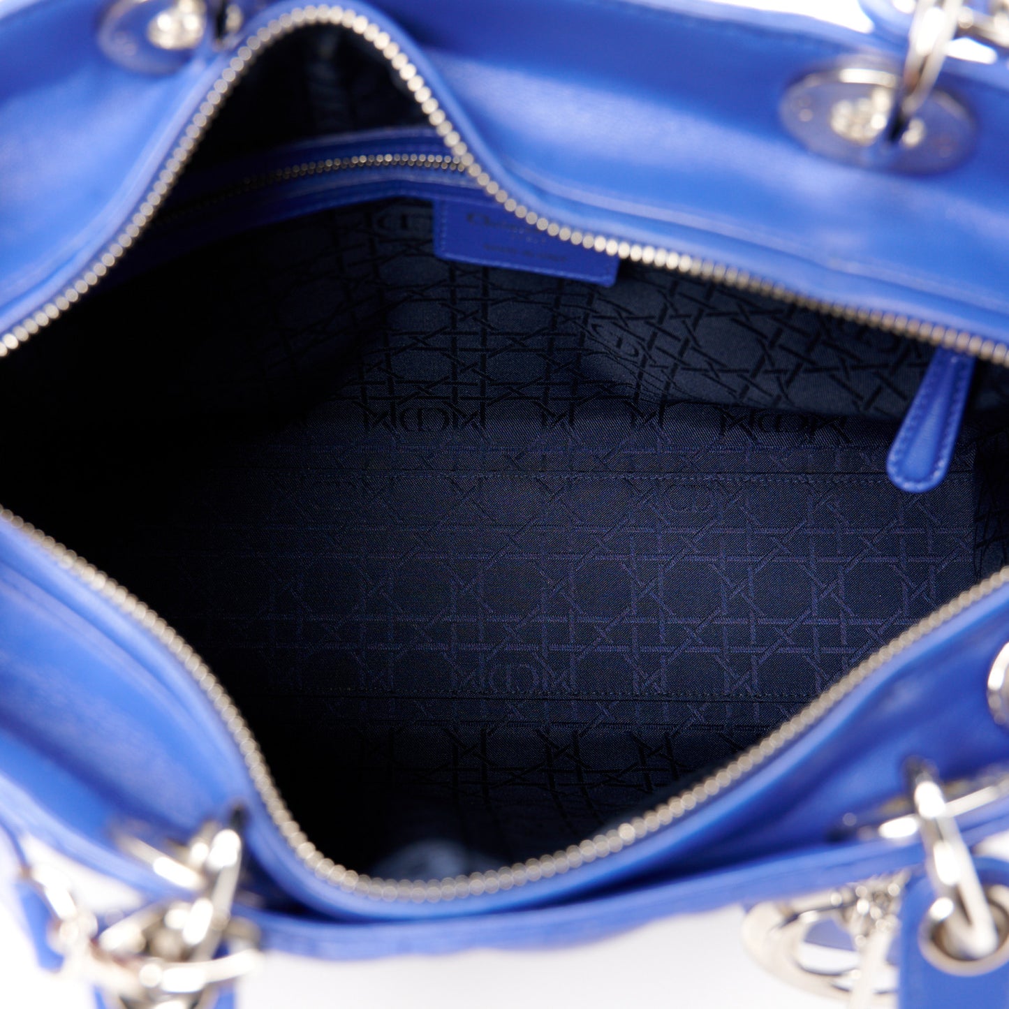 Lambskin Cannage Large Lady Dior Blue