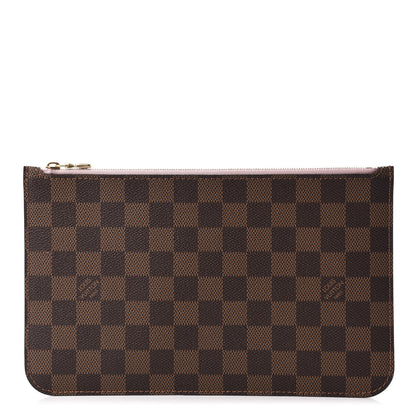 Louis Vuitton Damier Ebene Neverfull MM GM Pochette Rose Ballerine 1 of 10