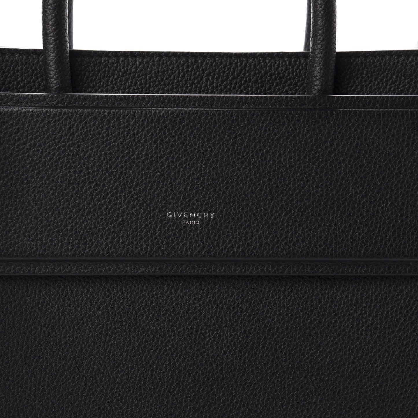 Grained Calfskin Small Horizon Satchel Black