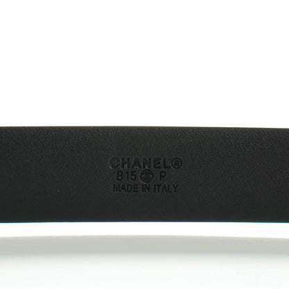 Chanel Patent CC Logo Skinny Belt 80 32 Black 6 of 8
