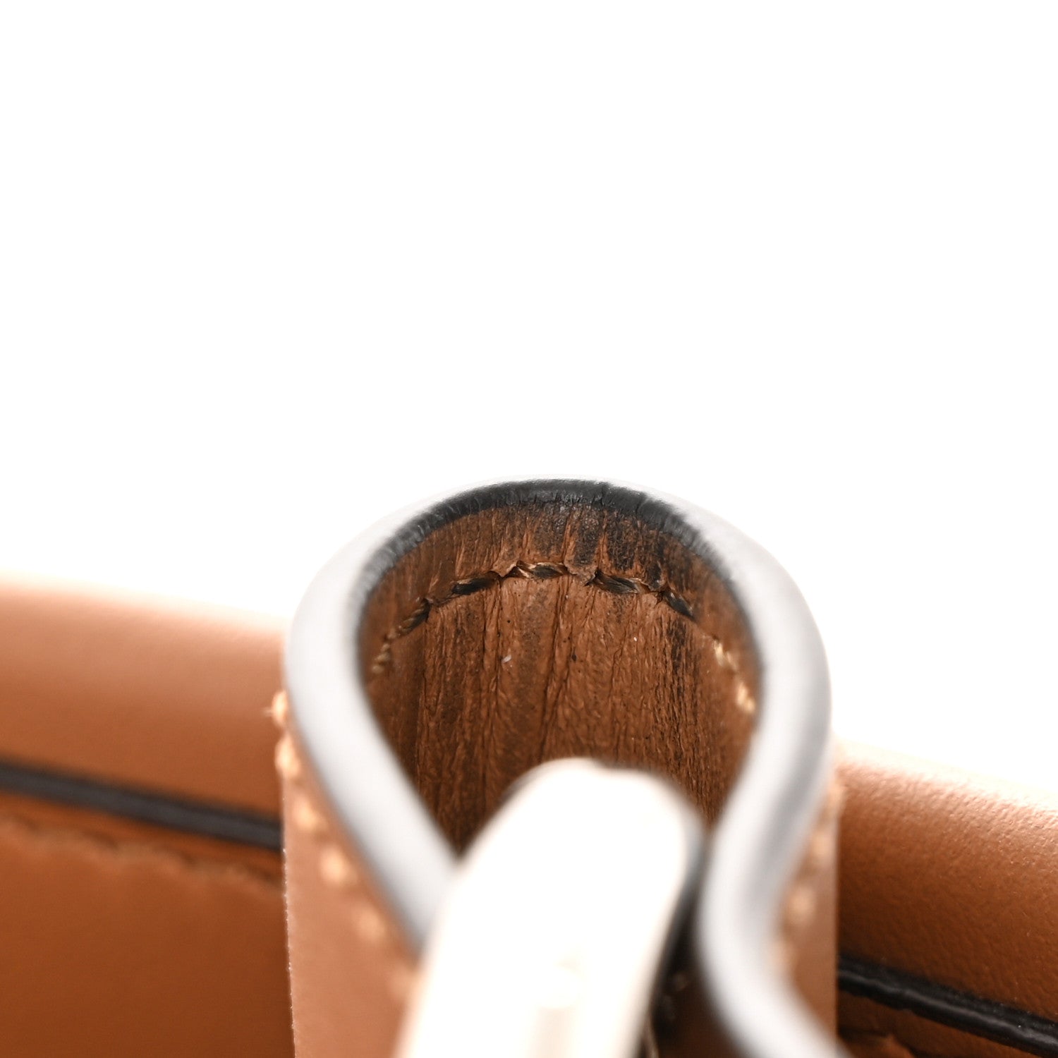 Fendi Vitello Century F is Fendi Whipstitch Bi-Color Small Runaway Satchel Orzo Multicolor 13 of 13