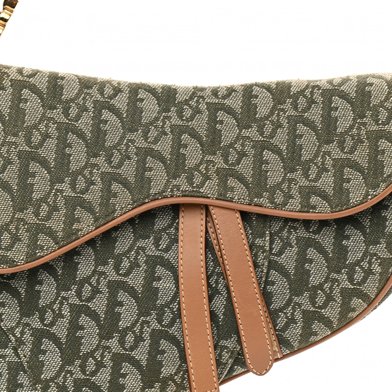 Christian Dior Monogram Saddle Bag Green 7 of 10