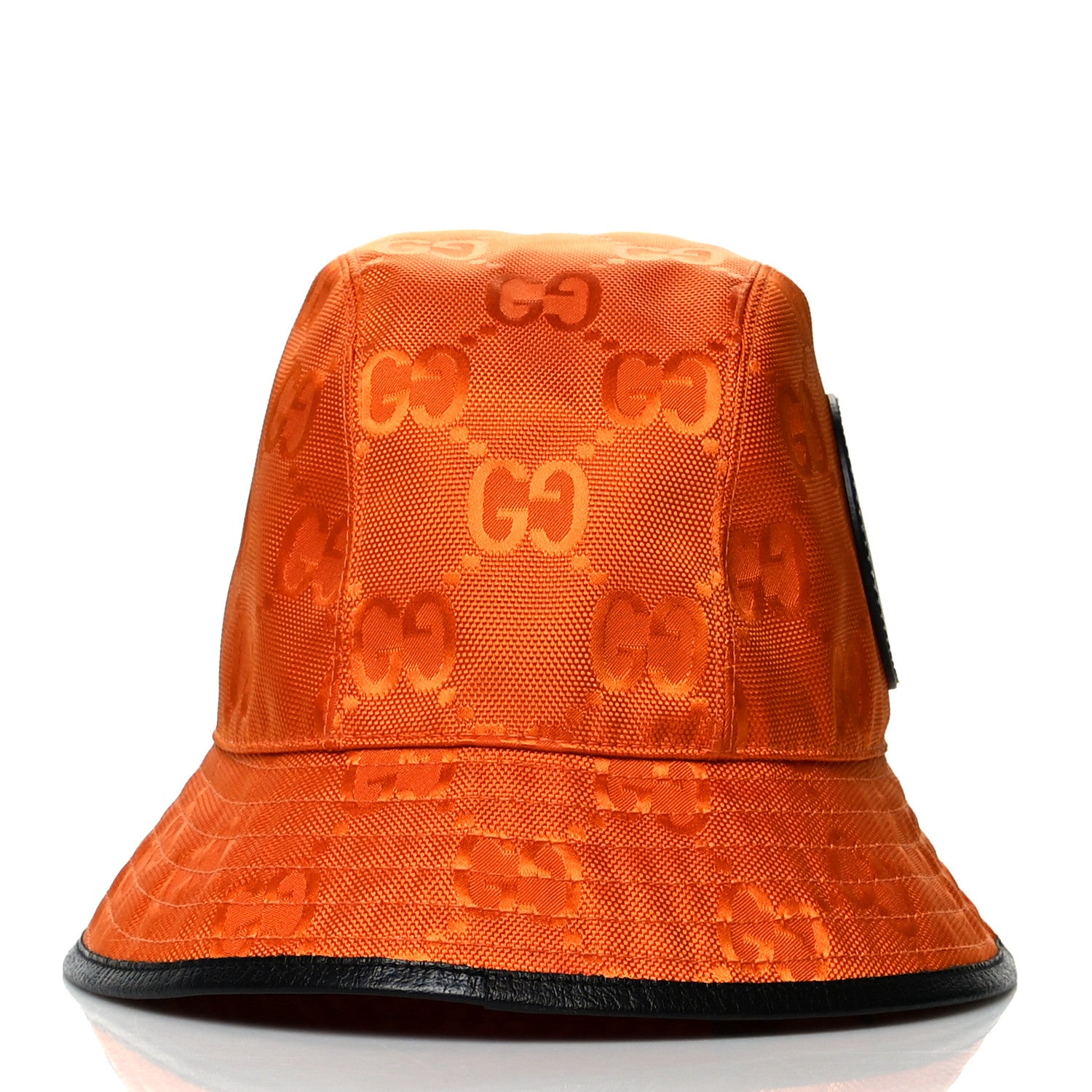 Gucci Econyl Nylon Monogram Off The Grid Bucket Hat M Orange Black 3 of 8