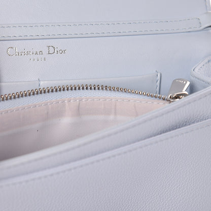 Christian Dior Grained Calfskin Diorama Wallet on Chain Pouch Light Blue 10 of 18