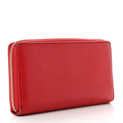 Gucci Pebbled Calfskin Soho Zip Around Wallet Red 3 of 8