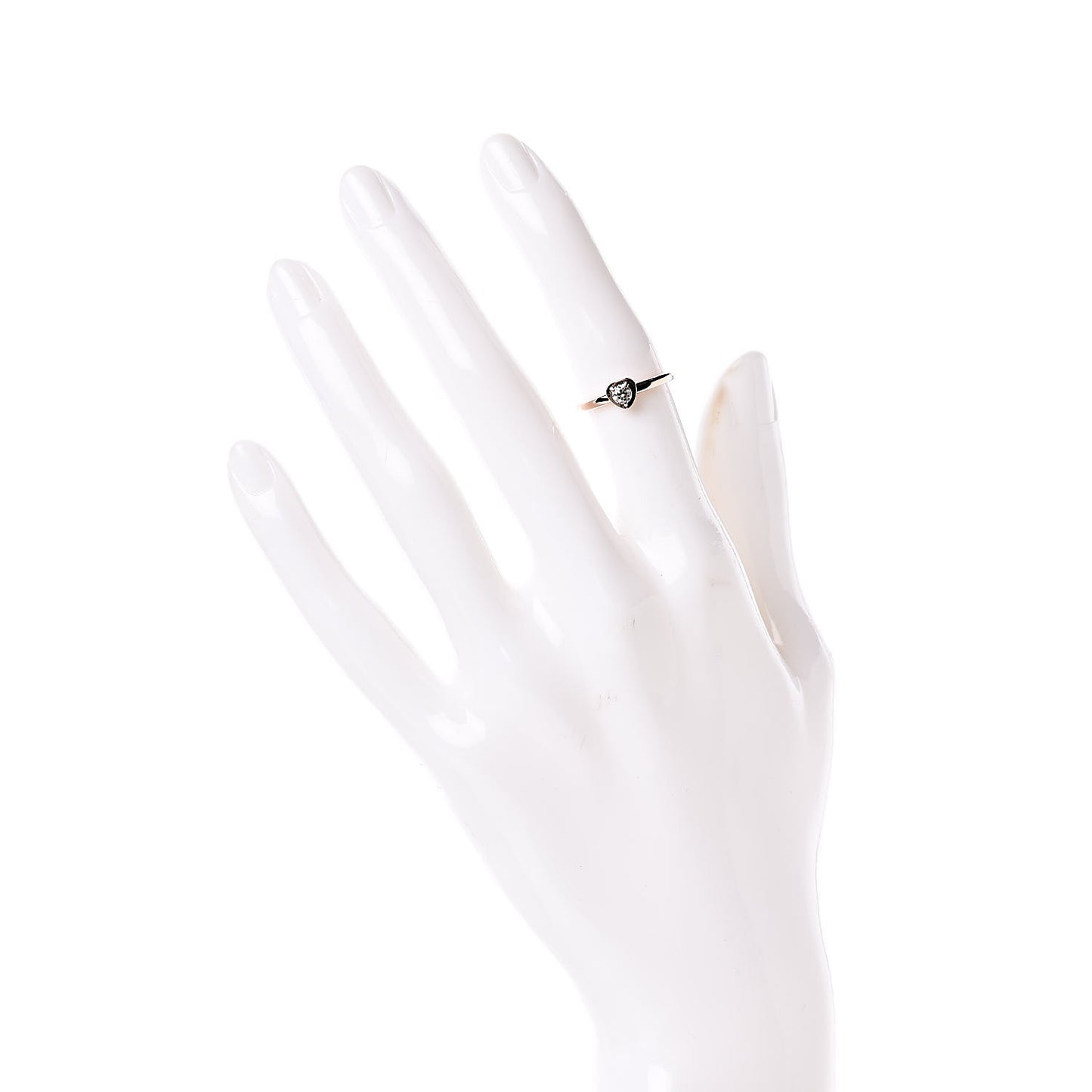 18K Pink Gold Diamond D'Amour Heart Ring 48 4.5