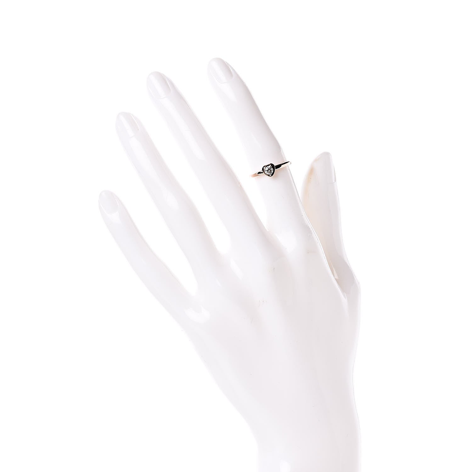 Cartier 18K Pink Gold Diamond D'Amour Heart Ring 48 4.5 2 of 5