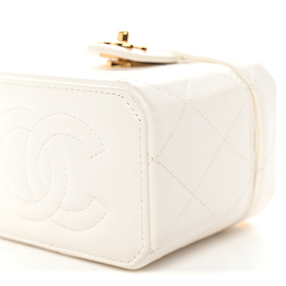 Chanel Lambskin Quilted Vanity Clutch With Chain White 10 of 10