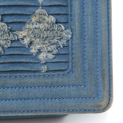 Chanel Denim Pleated Medium Boy Flap Light Blue 10 of 11