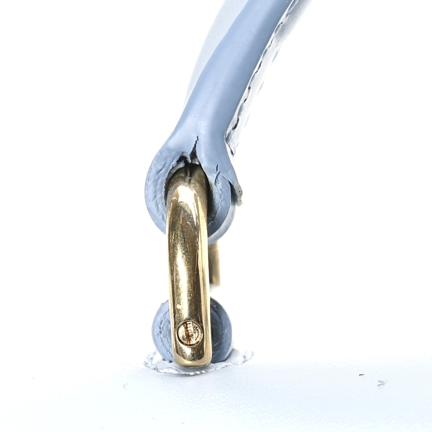 Satinated Calfskin Mini 16 Top Handle Bag Pale Blue