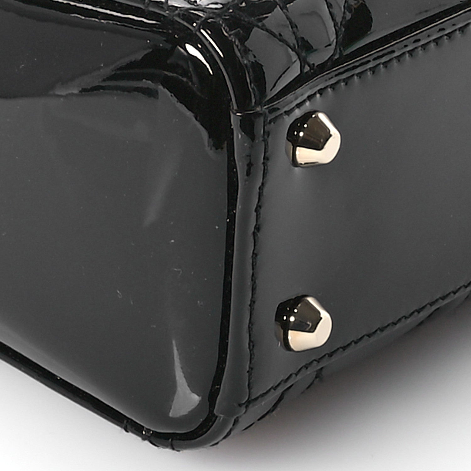 Christian Dior Patent Cannage Mini Lady Dior Black 9 of 11