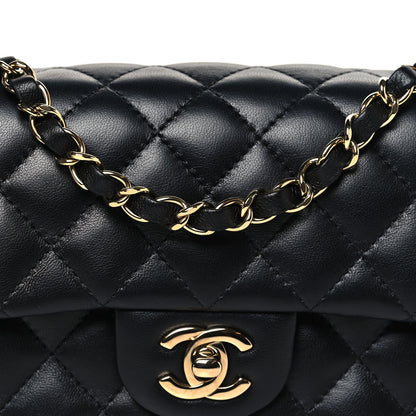 Chanel Lambskin Quilted Mini Rectangular Flap Black 8 of 11