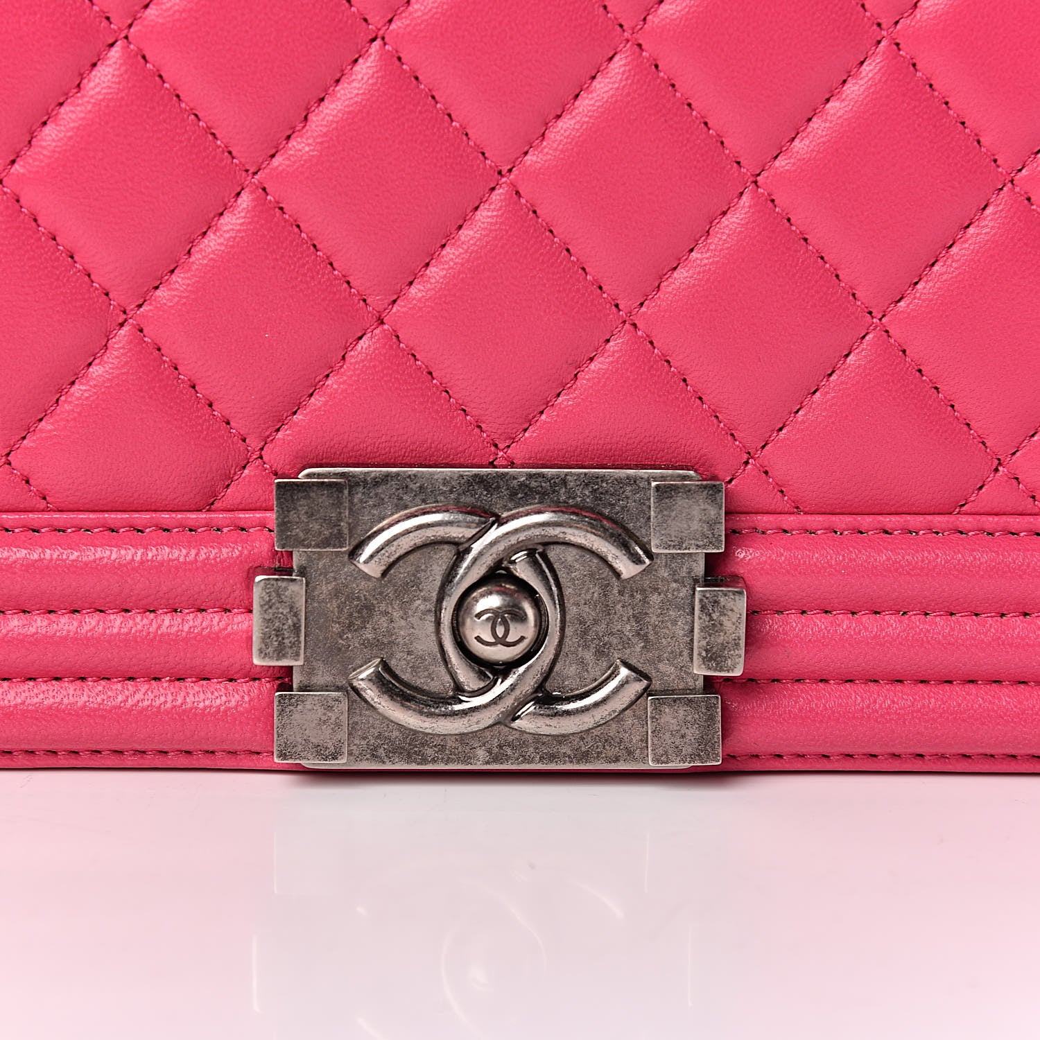 Chanel Lambskin Quilted Large Boy Flap Pink 12 of 14